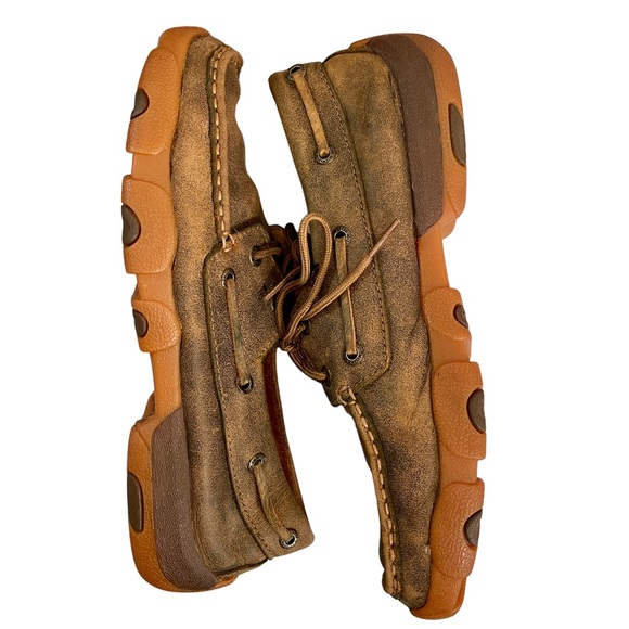 Twisted X Brown Leather Lace Up Loafers Women’s Size 7.5 - Picture 5 of 8